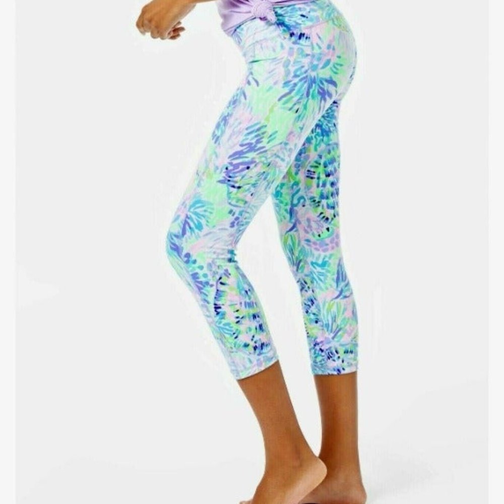 *SOLD!* NWT Lilly Pulitzer High Rise Leggings Weekender Leggings Crop Shell oF - Picture 6 of 12